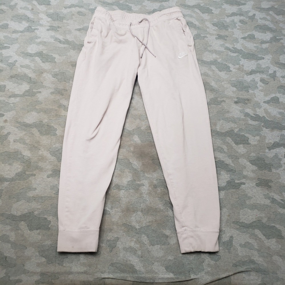 Nike Jogger Pants Womens Medium Pink Activewear Pockets Drawstring Gym Sports